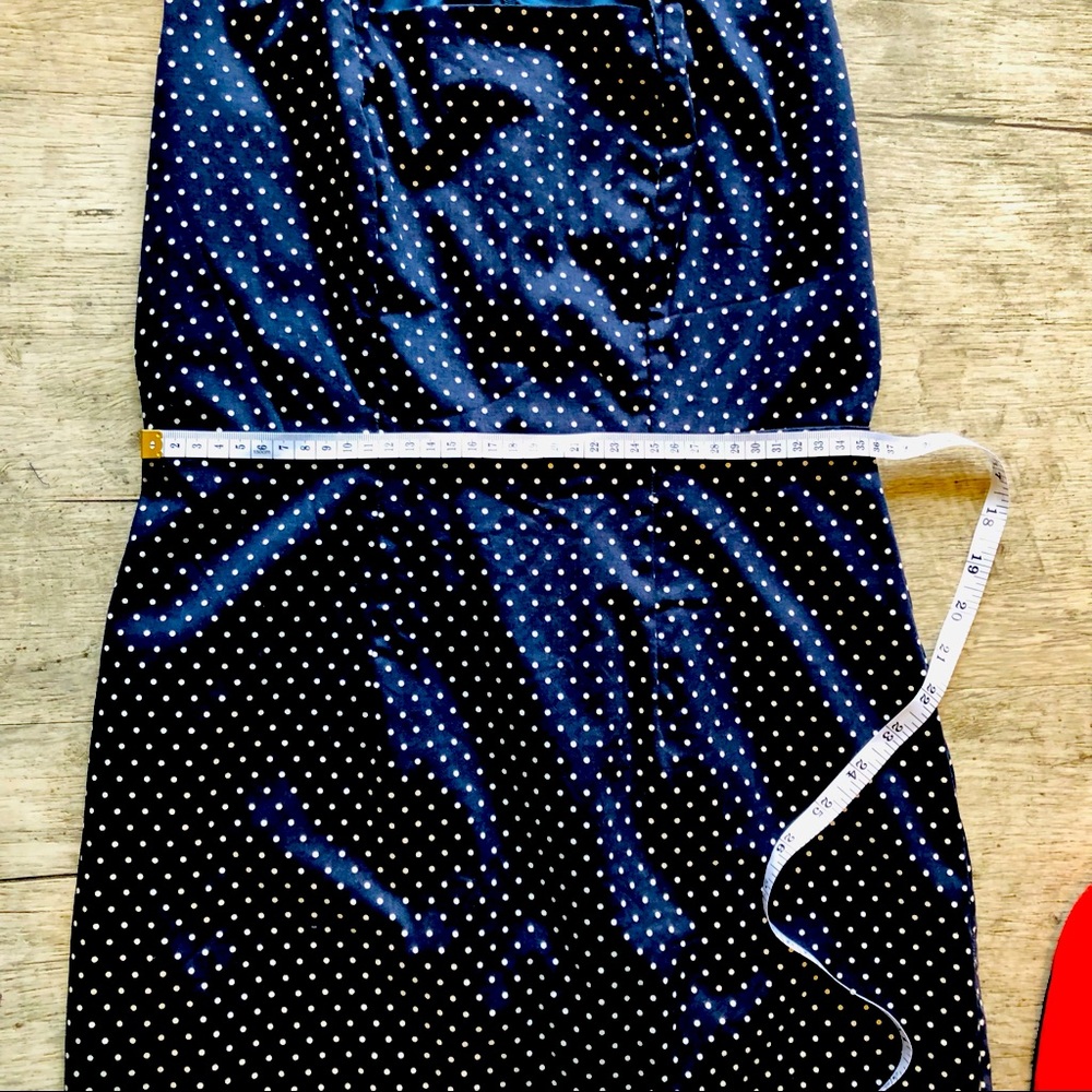 MOVING SALE 🔥  PORTMANS Navy & White Polka Dot Pencil Dress Size EUC 10 - Picture 3 of 16